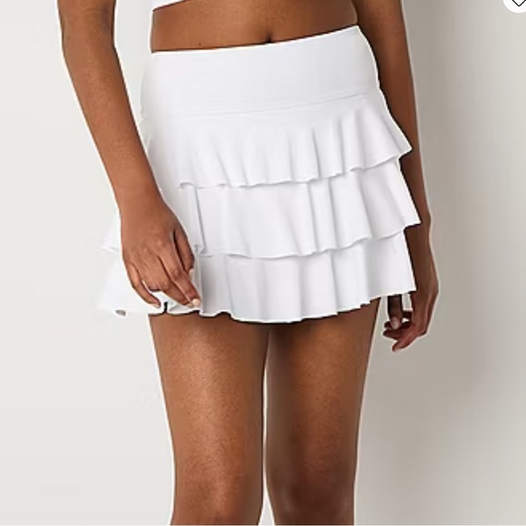 Arizona Built In Shorts Mid Rise Skirt- (Waist across 34” Length 14.5”) - Picture 1 of 7